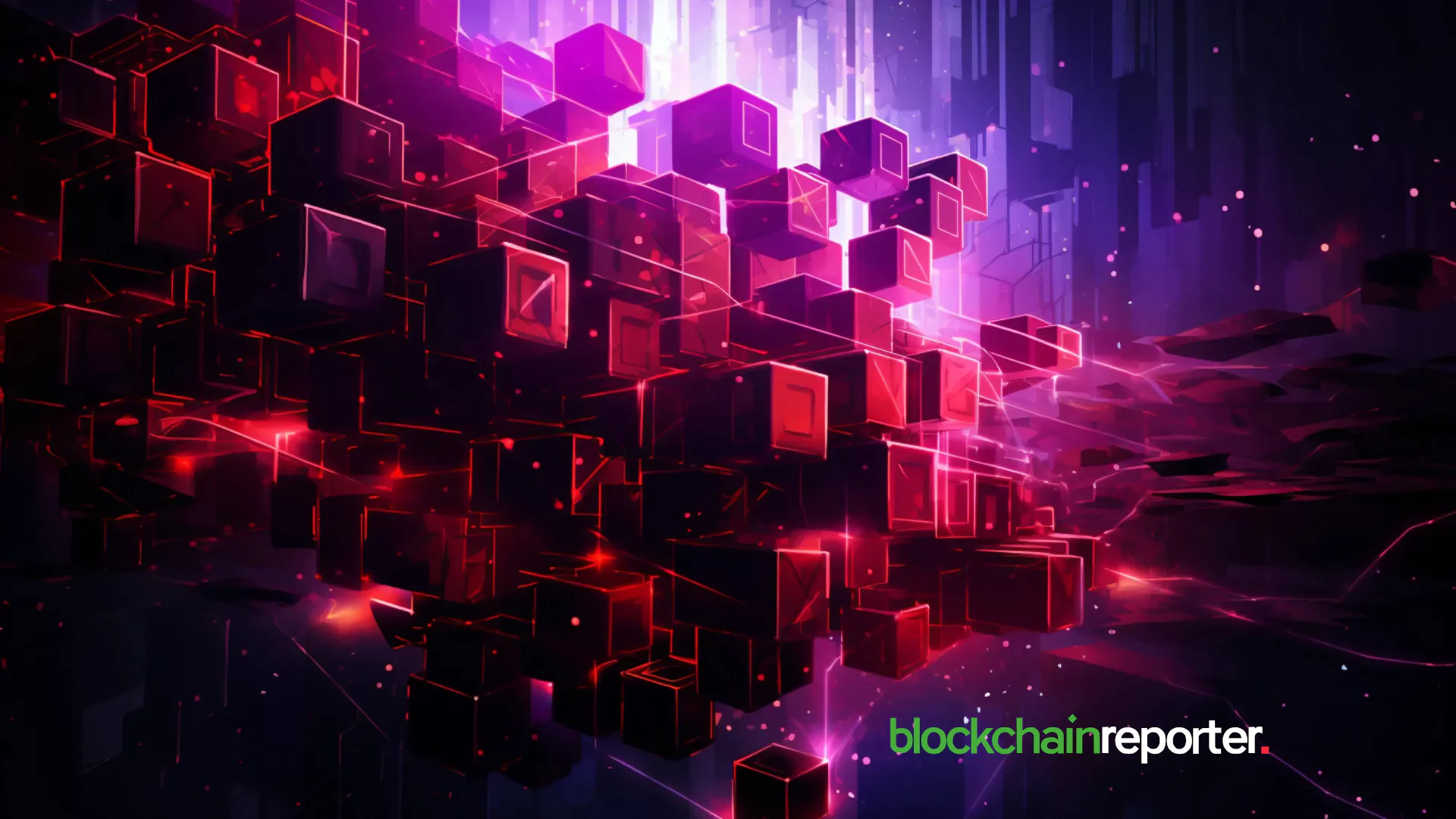 purple-and-red-blockchains