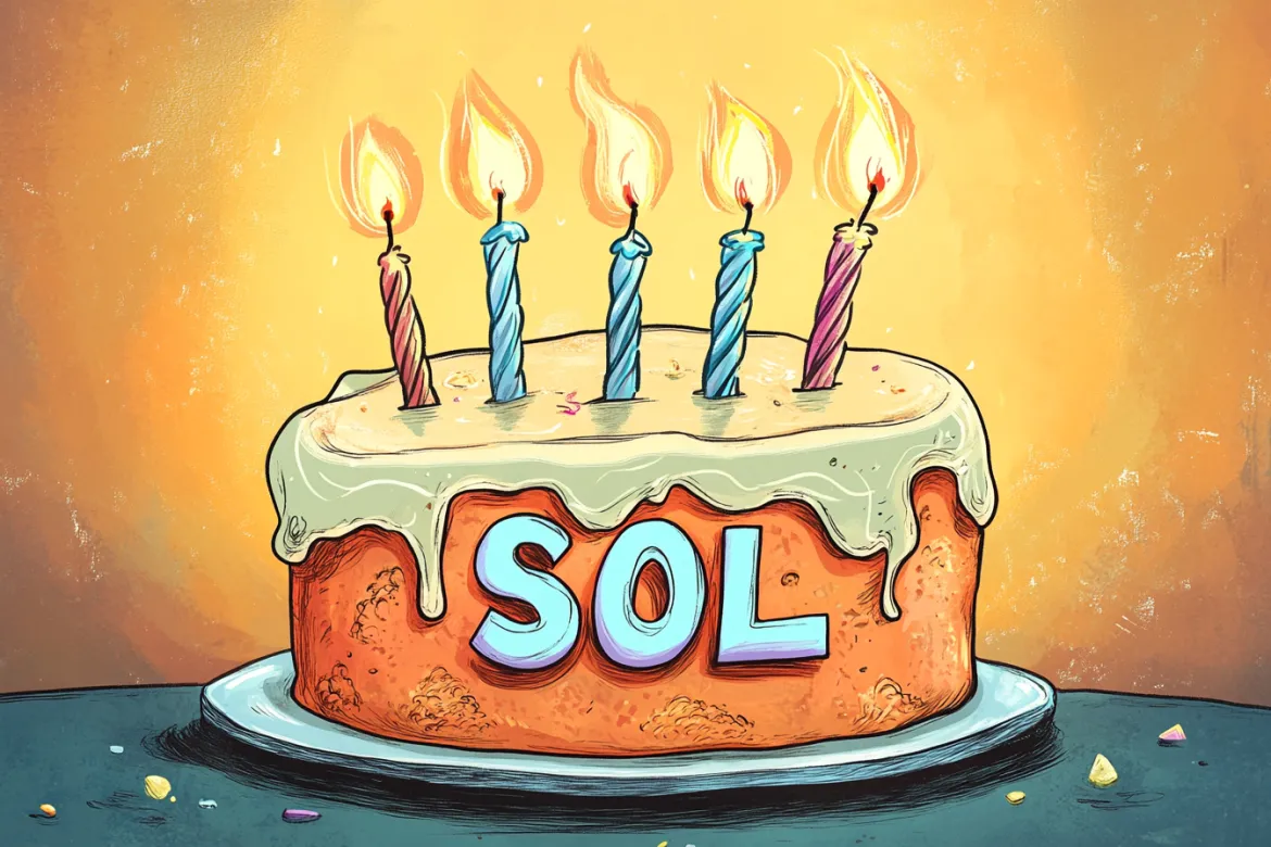 Solana Celebrates 5th Birthday With 50% Discount From January Highs