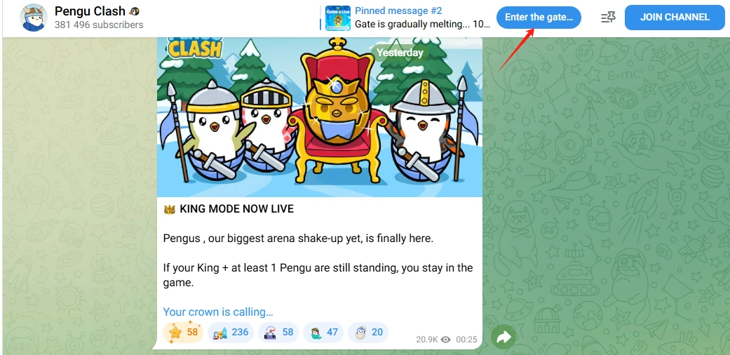 手把手带你参与胖企鹅最新TG小游戏Pengu Clash