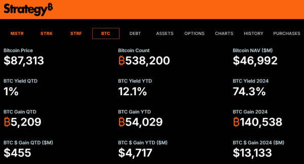 Strategy Bitcoin Portfolio