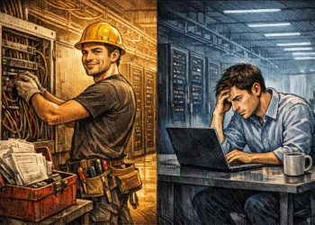 AI 越強電工越值錢：德州資料中心水電工年薪 28 萬美元，白領在擔心被取代