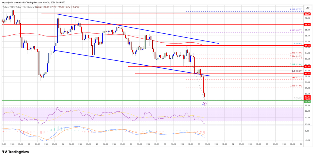 Solana (SOL) Plunges Lower, Market Sentiment Turns Sharply Bearish