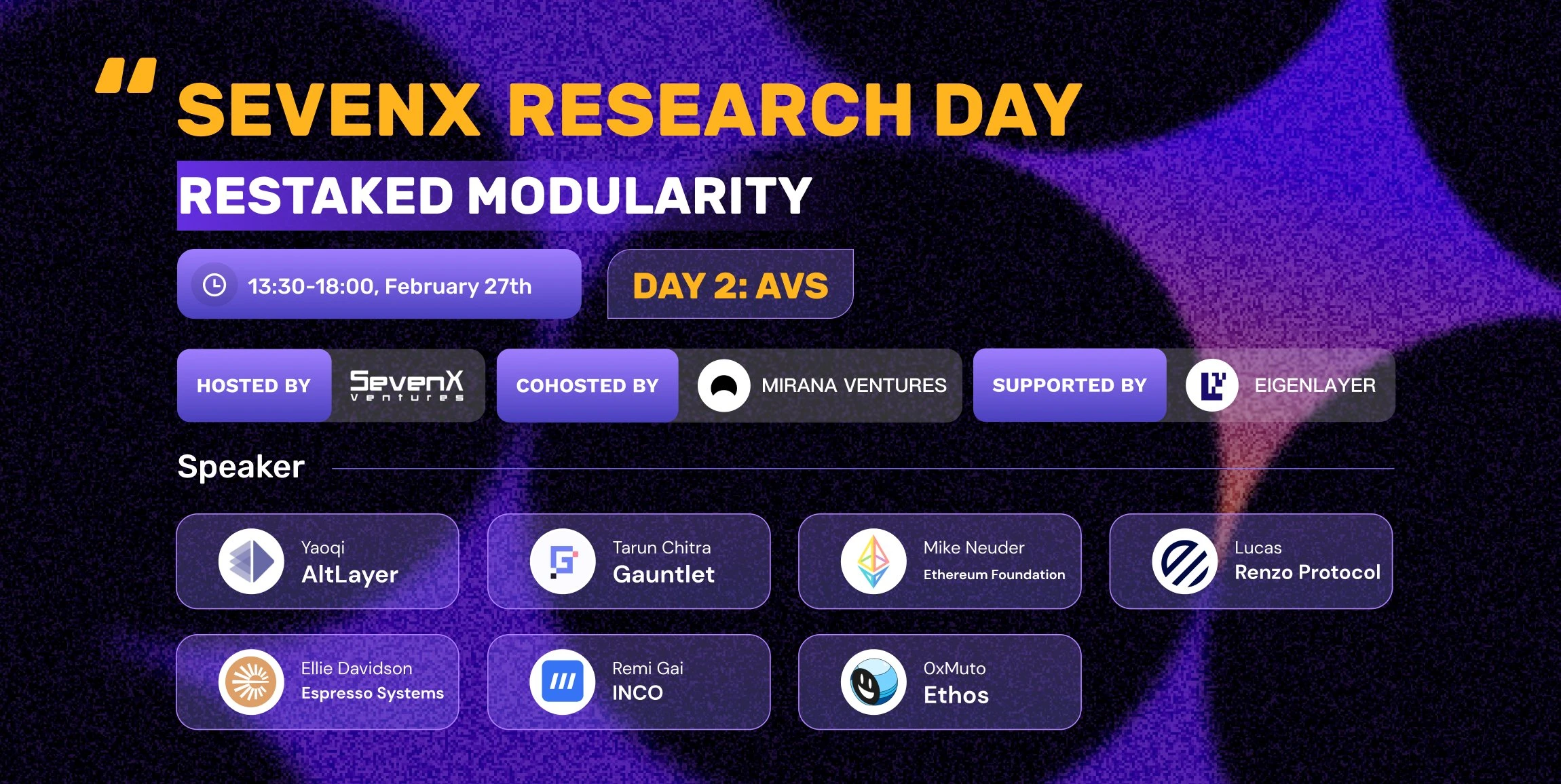 SevenX Research Day：ETH Denver 2024最热叙事，如何看待Modularity和Restaking的机遇与挑战？