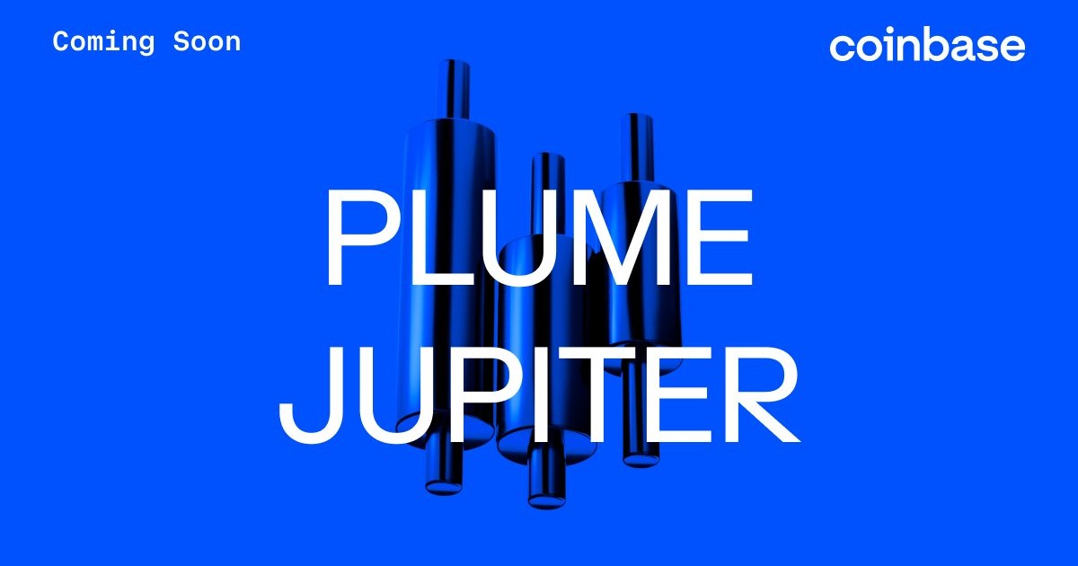 PLUMEとJUPITERがコインベースに新規上場、機関投資家向けアクセスも提供