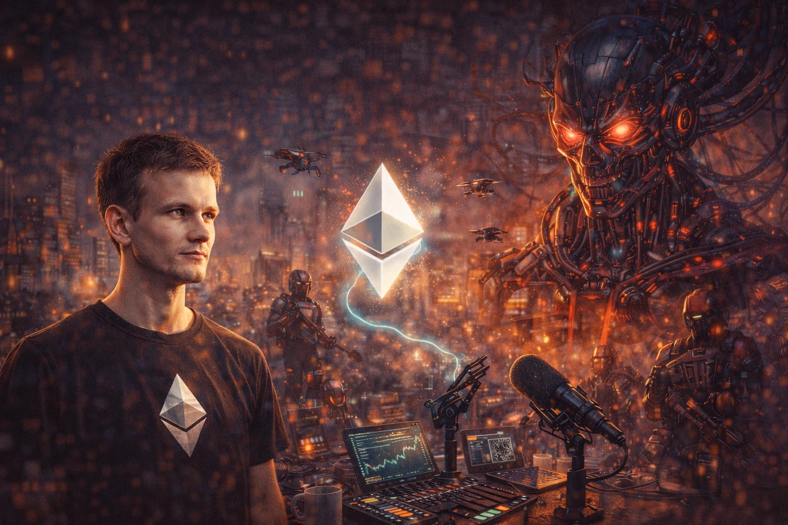 Vitalik：拒絕Crypto末日劇本，做對抗AI極權的最後防線