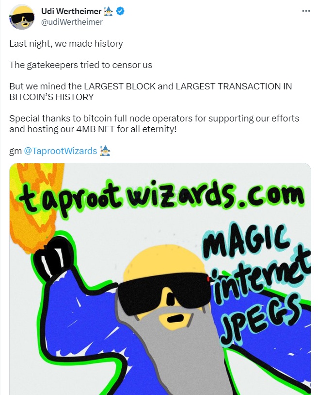 一文读懂Taproot Wizard：比特币原生Meme NFT