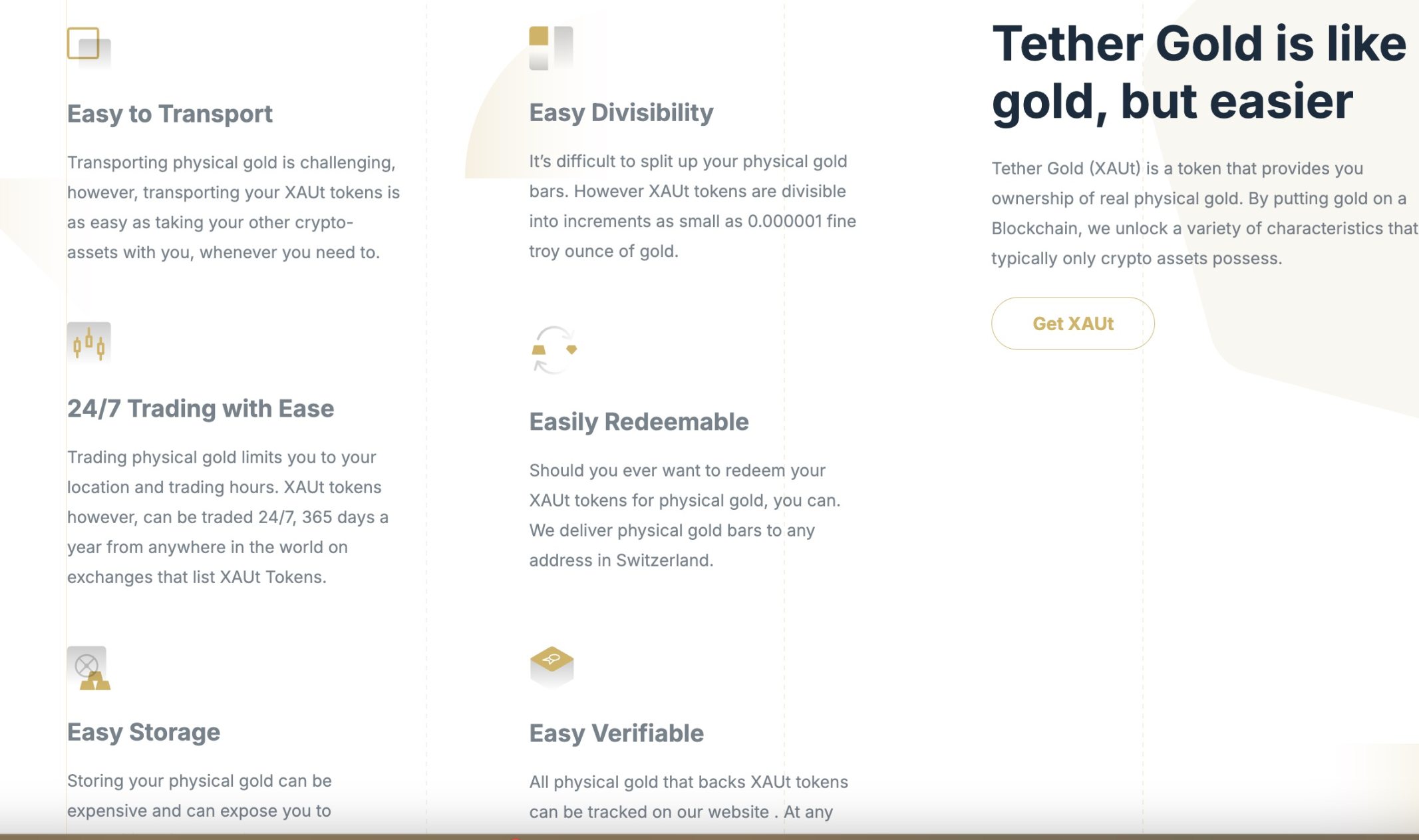 Tether囤金80吨，速览其黄金代币XAUT